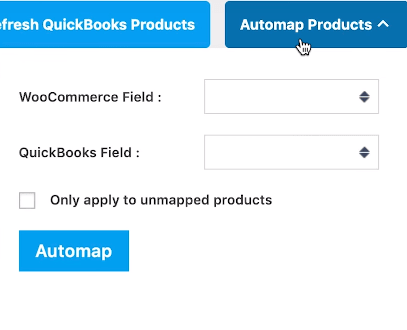 Mapping Products Data - QuickBooks WordPress Integration